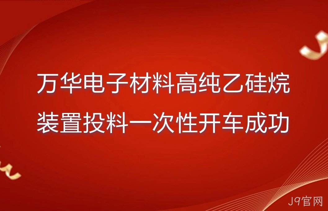 J9官网电子材料高纯乙硅烷装置投料一次性开车成功