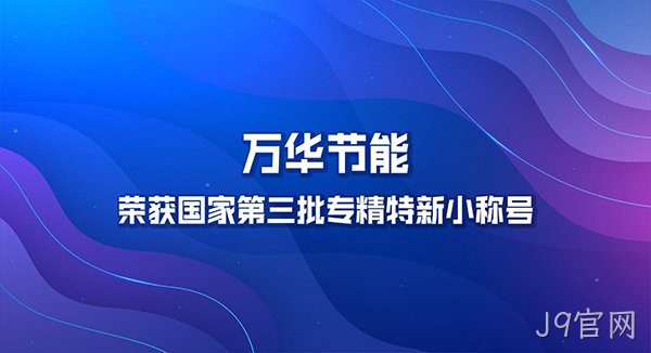 J9官网荣获国家第三批专精特新小巨人称号